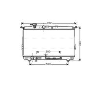 AVA Coolant Radiator HYA2107 for HYUNDAI GRANDEUR (1999) 2.5 etc