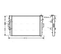 PRASCO IVA2087 Engine radiator