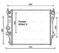 PRASCO JR2053 Engine radiator