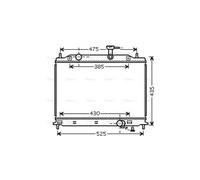AVA Coolant Radiator KA2079 for KIA RIO (2005) 1.5 CRDI etc