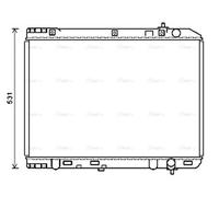 AVA Coolant Radiator KA2246 for Kia Carnival (2006) 2.9 CRDI