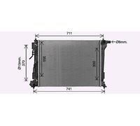AVA Coolant Radiator KA2318 for KIA SPORTAGE (2015) 2.4 GDI etc