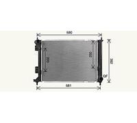 AVA Coolant Radiator KA2328 for Kia Venga (2010) 1.4 CVVT