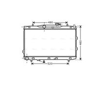 AVA Coolant Radiator KAA2074 for KIA CERATO (2004) 1.6 etc