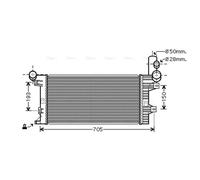 AVA Coolant Radiator ME2204 for MERCEDES-BENZ ATEGO-SERIES (1998) ATEGO 923 K et