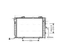 AVA Coolant Radiator MS2229 for Mercedes-Benz C-Seriess S202 1994 C200 2.0 KOMP