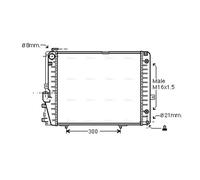 AVA Coolant Radiator MSA2072 for MERCEDES-BENZ 200-SERIES S124 (1986) 250 2.5 TD