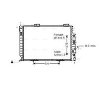 AVA Coolant Radiator MSA2174 for MERCEDES-BENZ C-SERIES S202 (1994) C180 1.8 et