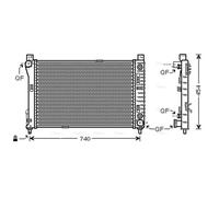 AVA Coolant Radiator MSA2286 for MERCEDES-BENZ C-SERIES W203 (2000) C240 2.6 et