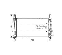 AVA Coolant Radiator MSA2364 for MERCEDES-BENZ A-SERIES W169 (2005) A150 1.5 et