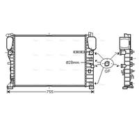 AVA COOLING SYSTEMS MSA2459 Engine radiator