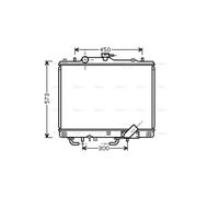 AVA Coolant Radiator MT2156 for MITSUBISHI CHALLENGER (1997) 2.5 TDIC etc