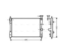 AVA Coolant Radiator MTA2172 for MITSUBISHI COLT (2005) 1.1 etc