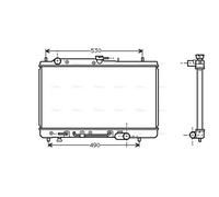 AVA Coolant Radiator MZ2068 for MAZDA 323 (1989) 1.6 etc