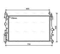 AVA Coolant Radiator OL2682 for Opel Adam (2013) 1.0 Ecotec