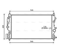 AVA Coolant Radiator OL2683 for Opel Zafira Tourer (2012) 2.0 CDTI
