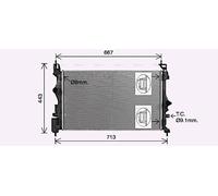 AVA Coolant Radiator OL2699 for Opel Adam (2013) 1.0 Ecotec
