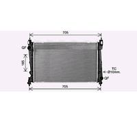 AVA Coolant Radiator OL2721 for Opel Corsa (2007) 1.4 Ecotec