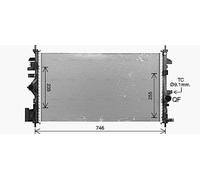 AVA Coolant Radiator OL2731 for VAUXHALL INSIGNIA SPORTS TOURER (2009) 1.6 CDTI