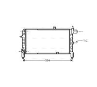 AVA Coolant Radiator OLA2074 for OPEL CORSA (1983) 1.2 etc