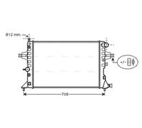 AVA Coolant Radiator OLA2254 for OPEL ASTRA (1998) 2.2 etc
