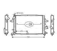 AVA Coolant Radiator OLA2383 for Opel Astra (2004) 1.9 CDTI