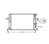 AVA Coolant Radiator OLA2444 for OPEL ASTRA (1998) 1.6 etc