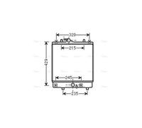 AVA Coolant Radiator OLA2542 for OPEL AGILA (2000) 1.2 etc
