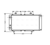 AVA Coolant Radiator PE2033 for CITROËN C25 (1982) 2.5 etc