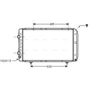 AVA Coolant Radiator PE2147 for FIAT DUCATO 10 (1994) 1.9 etc