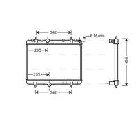 AVA Coolant Radiator PE2267 for Citroen Berlingo (1997) 1.6 HDi