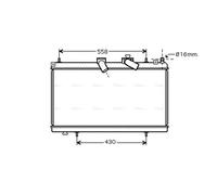 AVA Coolant Radiator PE2296 for PEUGEOT 407 (2004) 2.7 HDI etc