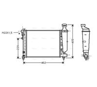 AVA Coolant Radiator PEA2012 for PEUGEOT 106 (1992) 1.1 etc