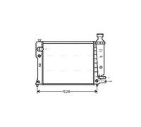 AVA Coolant Radiator PEA2092 for PEUGEOT 405 (1988) 1.4 etc