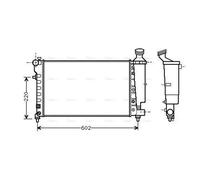 AVA Coolant Radiator PEA2262 for Peugeot 106 (1996) 1.1