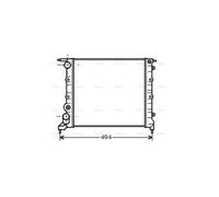AVA Coolant Radiator RT2042 for RENAULT 19 (1988) 1.4 etc