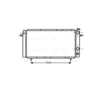 AVA Coolant Radiator RT2052 for RENAULT 25 (1984) 2.1 etc