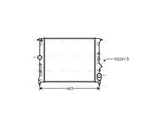 AVA Coolant Radiator RT2119 for Renault Clio (1990) 2.0 -/Williams