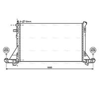 AVA Coolant Radiator RT2561 for OPEL MOVANO (2010) 2.3 CDTI etc