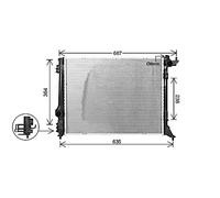 AVA Coolant Radiator RT2647 for Renault Talisman (2016) 1.6 TCE