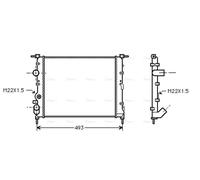 AVA Coolant Radiator RTA2197 for Dacia Logan MCV (2005) 1.4