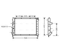 PRASCO RTA2231 Engine radiator