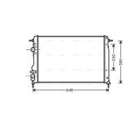 AVA Coolant Radiator RTA2312 for DACIA LOGAN MCV (2005) 1.5 DCI etc