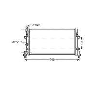 Radiator STA2037 AVA 6R0121253 6R0121253A 6R0121253L 6R0121253N 6RF121253