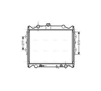 AVA Coolant Radiator TO2249 for Toyota Land Cruiser (1996) 90 3.0 D4