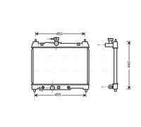 AVA Coolant Radiator TO2287 for Toyota Yaris (1999) Yaris 1.3 VVTI