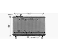 AVA Coolant Radiator TO2297 for TOYOTA RAV 4 MK I (1994) RAV 4 2.0 etc