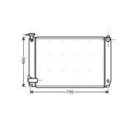 AVA COOLING SYSTEMS TO2462 Engine radiator
