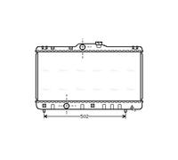 AVA Coolant Radiator TOA2147 for Toyota Corolla (1992) Corolla 1.8 GTI