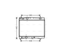 AVA Coolant Radiator TOA2357 for TOYOTA BELTA (2005) BELTA 1.3 VVTI etc